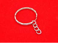 Основа брелка для ключей, кольцо с цепочкой