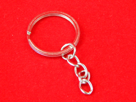 Основа брелка для ключей, плоское кольцо с цепочкой