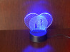 3D Светильник Сердце Романтика