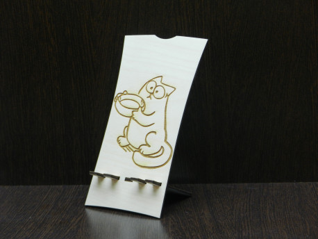 Подставка для телефона Кот Саймона с миской