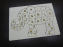 Пазл-раскраска с алфавитом Слон
