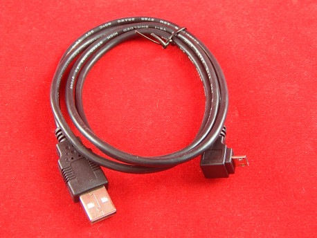 Кабель USB А - нижний угловой Micro B (1 м)