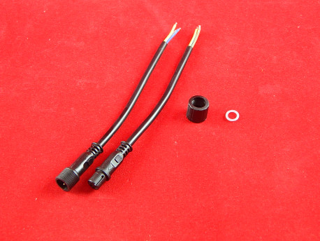 Разъем на кабеле 3pin 0,75 - контакты под пайку 40 см (с герметичным соединением)