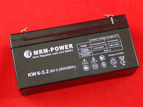 Аккумулятор 6В, 3.2А, MRM-POWER