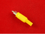 RCA штекер для пайки (желтый)