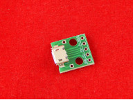 Micro USB B на плате для пайки (мама)
