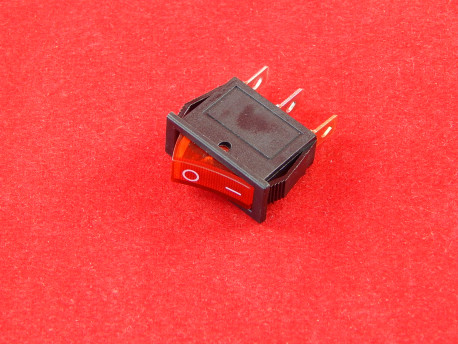 KCD3 Переключатель красный ON-OFF (15A 250VAC) 3P