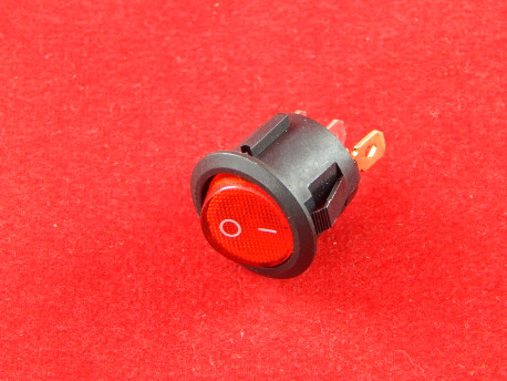 KCD1 Переключатель круглый красный ON-OFF (6A 250VAC) 3P