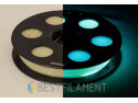 Светящийся в темноте (люминофор) PLA пластик Bestfilament, цвет бирюзовый, 0,5 кг (1,75 мм) для 3D-принтеров