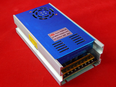 Импульсный блок питания S-600-24, 24В, 25А, 600Вт, с активным охлаждением