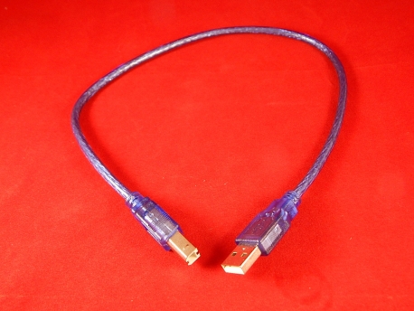Кабель USB A на USB B, 50 см, синий