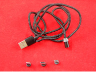 Магнитный кабель (Lighting, Type-C, Micro-USB), SZX...M-7, с LED-подсветкой