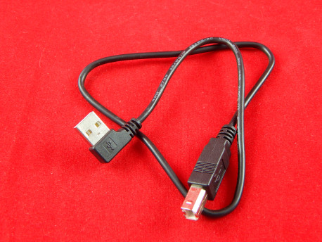 Кабель переходник, угловой USB 2.0 на TYPE-B 2.0, 50 см