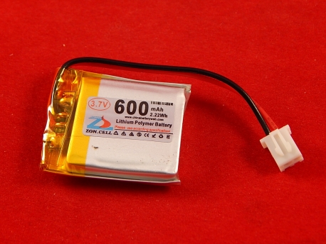 Аккумулятор литий полимерный (Li-Pol) 600мАч 3.7В