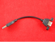 Кабель с креплениями USB-A (мама) на USB-A (папа), черный, 160 мм