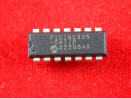 Микроконтроллер PIC16C505-04I/P, 8-Бит, PIC, 4МГц, 1.5КБ, DIP-14