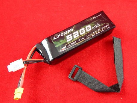 Аккумулятор Li-Po, 11.1V, 5200mAh, 3S, 35C, XT60