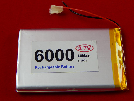 Аккумулятор литий полимерный (Li-Pol) 6000мАч 3.7В