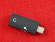 Переходник с USB Type-C на jack 3.5, модель M10, с возможность подключения З/У, черный