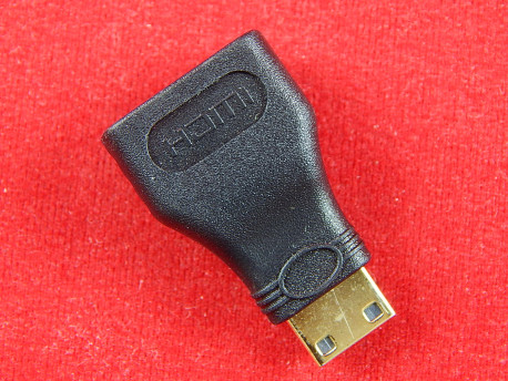 Переходник с mini HDMI (F) на HDMI (M), черный