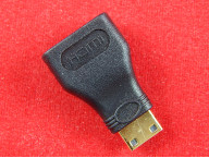 Переходник с mini HDMI (F) на HDMI (M), черный