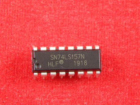 SN74LS157N Четырехъядерный мультиплексор с двумя входами, 5.25В, 8мА, PDIP-16