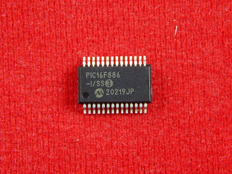 PIC16F886-I/SO Микроконтроллер 8 бит, Flash, PIC16F, 20 МГц, 14 КБ, 368 Байт, SOIC-28