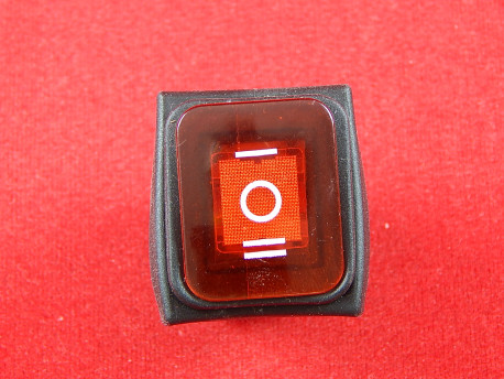 Переключатель KCD-4 красный 30А 250V, 6-ти контактные,  3 положения