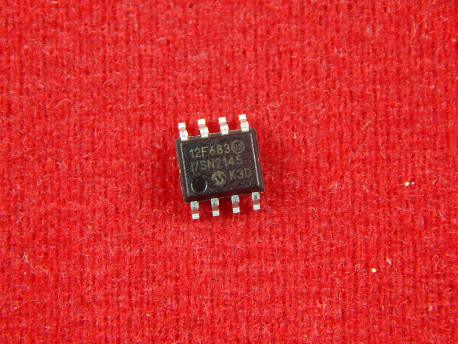 PIC12F683-I/SN, Микроконтроллер 8-Бит, PIC, 20МГц, 3.5КБ (2Кx14) Flash, 6 I/O, SOIC-8