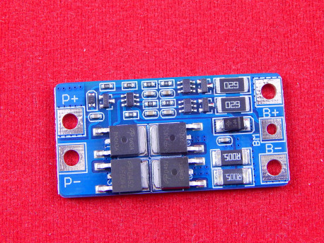 BMS 2S, Контроллер заряда-разряда Li-ion 18650, 10А, 7.4-8.4В