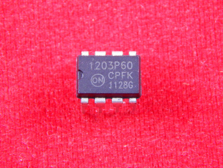 NCP1203P60G, ШИМ-контроллер без силового ключа, DIP-8