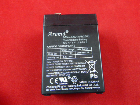 Аккумулятор Aroma 6v 4.5ah 20HR 3-fm-4.5 для детского электромобиля