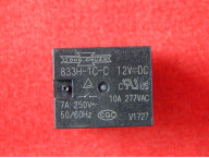833H-1C-C 12VDC, Реле 1 переключ. 12VDC, 7A/250V SPDT