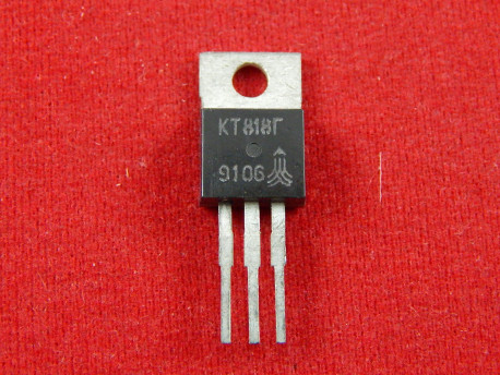 КТ818Г, биполярный транзистор PNP, 90В 10А 60Вт 3МГц, Б/У