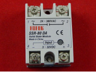 Твердотельное реле FOTEK SSR-80DA, 80A, 380В (DC-AC), однофазное