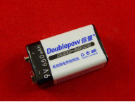 Аккумулятор Li-ion Doublepow тип Крона, 9В, 650мА/ч, зарядка через Type-C