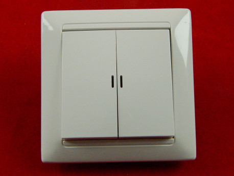 Выключатель С5 10-815 двухклавишный со световой индикацией скрытой установки