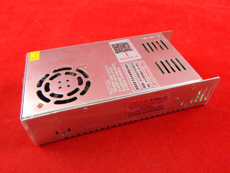 Импульсный блок питания S-500-12, 12В, 40А, 500Вт, с активным охлаждением