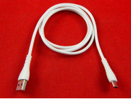 Кабель круглый Alatour A20 USB Type-C - USB 2.0 Type-A, 6A, белый 1 м