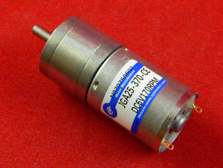 Двигатель JGA25-370-CE с редуктором, 6В, 170 Об/м