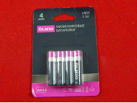 Элемент питания LR03 AAA Olmio Alkaline LR03 - 4 штуки в упаковке