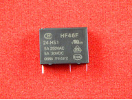 HF46F-24-HS1, Реле электромагнитное, 24VDC, 5A/250VAC