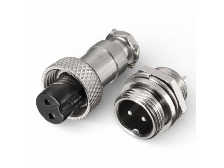 Авиационный разъем GX12 (штекер + гнездо)