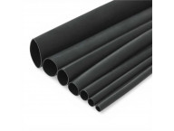 Термоусадочная трубка с клеевым слоем 3:1 (1 метр, черная)