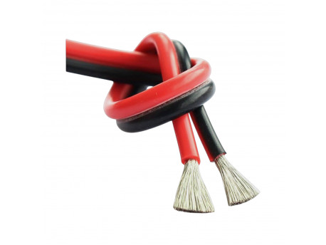 2×16AWG (1.5 мм²) Силиконовый провод красно‑чёрный, 1 м, высокотемпературный