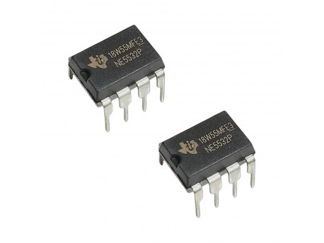 Микросхема таймера NE555P TI DIP-8 (оригинал)