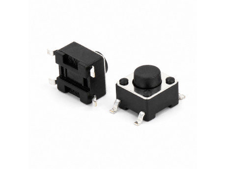 Тактовая кнопка SMD 6×6×5 мм, 12 В, 50 мА