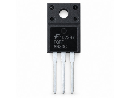 MOSFET транзистор FQPF8N80C, N-канал, 800 В, 8 А, TO-220F