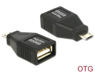 OTG-переходник Delock 65549, Micro USB-B штекер — USB-A гнездо, USB 2.0