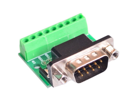 Переходник DB9 (DE-9), «папа», на 9 винтовых клемм